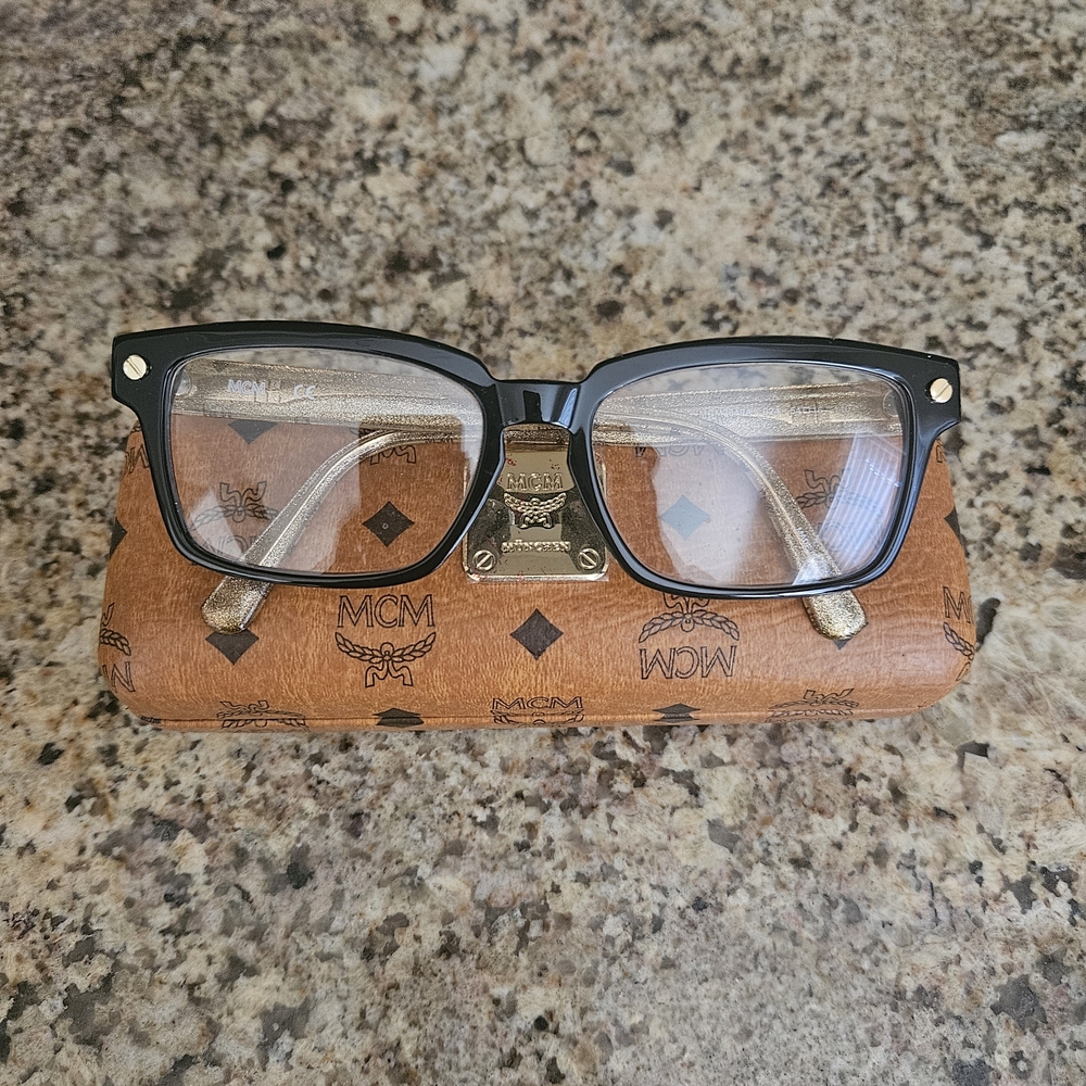 MCM Black And Gold Women's Eyeglasses with Case